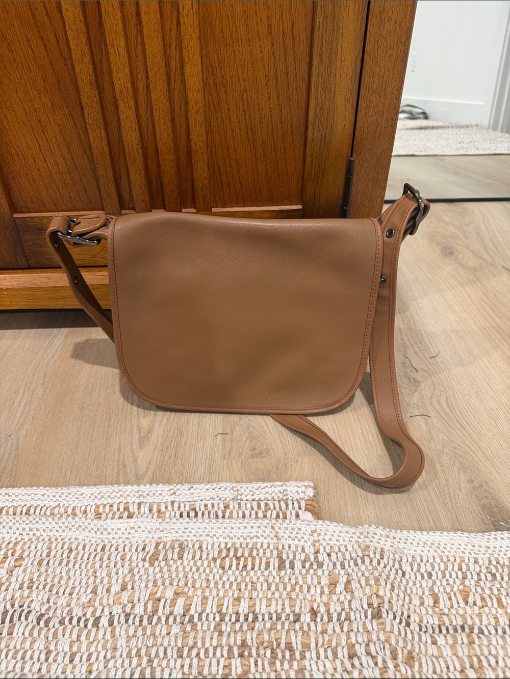 Coach Brown Leather Flap Crossbody Bag